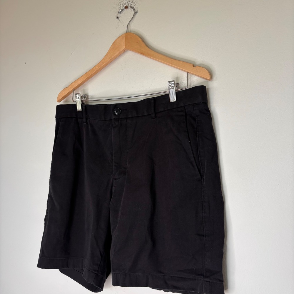 Everlane 7" Performance Chino Cotton Blend Short Black Size 34